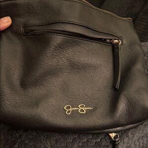 Jessica Simpson Black Leather Shoulder Bag